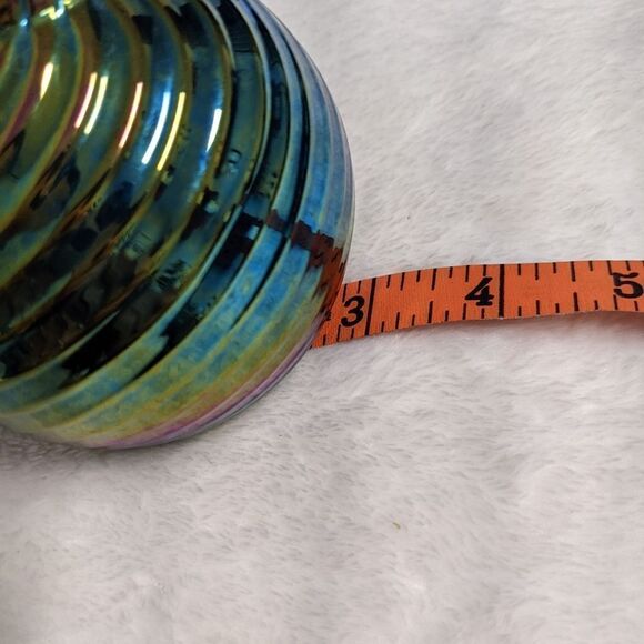 Vintage 1980's Artisan "Glass Eye Studio" Beautiful Iridescent Oil Fille… - Picture 5 of 9